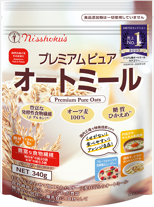 日本食品製造「プレミアム　ピュアオートミール」